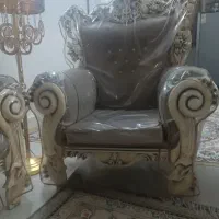 مبلمان تمام چوب (چوب بلوط)۷نفره|مبلمان خانگی و میز عسلی|مشهد, حضرت حجت|دیوار