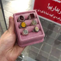 انگشتر های نقره با سنگ طبیعی