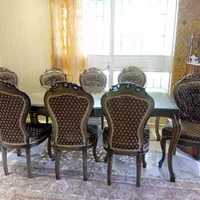 مبل استیل 8 نفره به همراه میز ناهارخوری سالم
