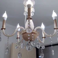 فروش لوستر کریستال با لامپ