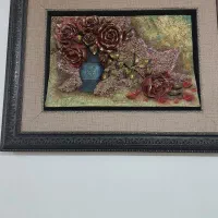 تابلو پلی‌استر گل برجسته