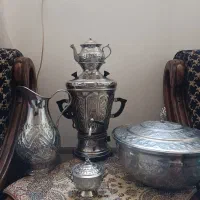 ست سماور برقی کنده کاری شده