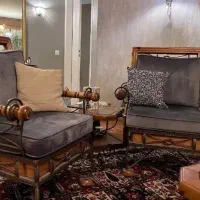 مبل فرفورژه وچوب انتیک ایتالیای 5 نفر|مبلمان خانگی و میز عسلی|تهران, جنتآباد مرکزی|دیوار