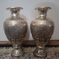 گلدان عتیقه قلم زنی|کلکسیون اشیاء عتیقه|نسیم‌شهر, |دیوار