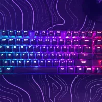 gaming keyboard blue switch ردراگون در حد نو