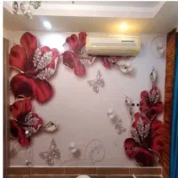 نقاشی ساختمان وکاغذ دیواری پاسارگاد|خدمات پیشه و مهارت|نهاوند, |دیوار
