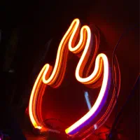 تابلو نئون آتش مناسب برای دکور