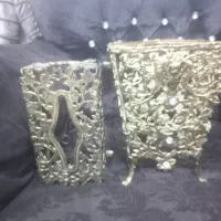 سطل آشغال و جای دستمال کاغذی برنز|کلکسیون اشیاء عتیقه|پارسآباد, |دیوار