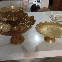 سری پذیرایی برنزهندی شیک وزیبا سنگین وزن|ظروف سرو و پذیرایی|پیر بکران, |دیوار