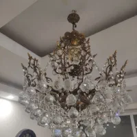 لوستر طرح برنجی 14 شاخه درحد نو|لوستر و چراغ آویز|فردیس, شهرک شهید حسینی|دیوار