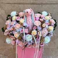 نوزادی دخترونه و پسرونه باکس گل مصنوعی