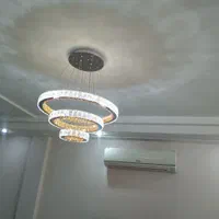 لوستر سه حلقه ،ریموت سه حالته تولیدی (پاسارگاد)|چراغ خواب و آباژور|مشهد, چهارچشمه|دیوار