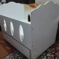 تخت گهواره ای نوزاد با تشک|تخت و صندلی بچه|سهند, |دیوار