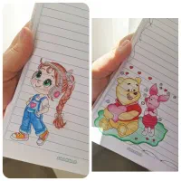 دفتر مشق حاشیه نقاشی