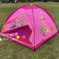 چادر بازی عصایی مسافرتی کمپ کودک وارداتی صورتی