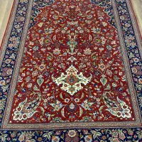 قالیچه پرده ای کرک گل ابریشم قم نقشه خاص و زیبا|فرش|تهران, افسریه شمالی|دیوار