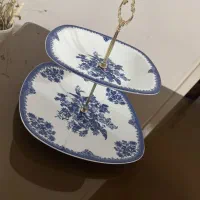 ظرف پذیرایی شیرنی خوری و میوه خوری دو طبقه