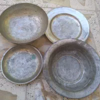 کاسه بشقاب مسی قدیمی