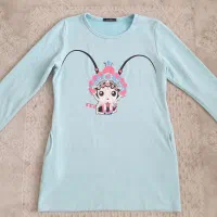 بلوز( دورس) دخترانه آبی داخل کرکی