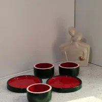 ظروف پذیرایی یلدایی سنگ مصنوعی طرح هندوانه|ظروف سرو و پذیرایی|تهران, هاشمی|دیوار