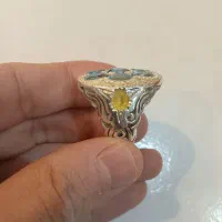 انگشتر نقره دستساز توپاز سوئیس|جواهرات|اصفهان, سیچان|دیوار