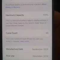 ایفون ۱۶ پرو باتری ۱۰۰ zaa