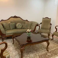 مبل ۷نفره چوب راش درجه یک در حد نو با ناهارخوری|مبلمان خانگی و میز عسلی|تهران, جنت‌آباد جنوبی|دیوار