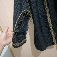 مانتو مشکی مجلسی ژاکارد|لباس|فولادشهر, B4|دیوار