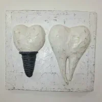 پاپیه ماشه دندان ایمپلنت|مجسمه، تندیس، ماکت|ارومیه, |دیوار