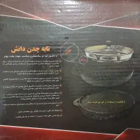 فروش ویژه تابه گریل چدن دو پارچه گرد درب دار