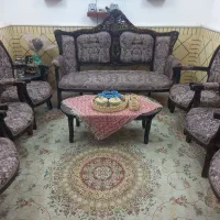 مبل سلطنتی ۹ نفره|مبلمان خانگی و میز عسلی|کاشان, مزرعه نو|دیوار