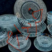 ظروف ترکیه،لیوان پافیلی بشقاب طرح میگوگز خوری