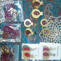 گردنبند و گوشواره رزینی یلدایی