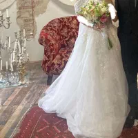 لباس عروس اروپایی دانتل فرانسه|لباس|گتاب, |دیوار