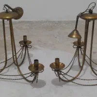 لوستر فرفوژه طرح وینتیج آهنی(سبک، بین ۳ تا ۵ کیلو)