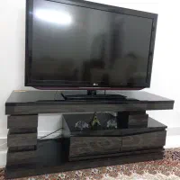 میز تلویزیون تمام چوب دوحالته