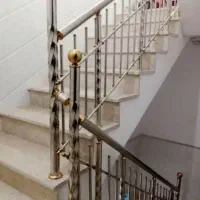 نرده استیل استاتیک مشکی پله استخری یراق استیل اه ن