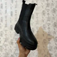 نیم بوت چرم رنگ مشکی کاملا نو و سالم|کیف، کفش، کمربند|رشت, سلیمانداراب|دیوار