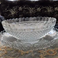 کاسه و بشقاب کریستال عتیقه