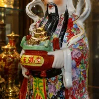 مجسمه چینی بودا و امپراطور   دکوری آنتیک