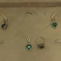 نیم ست نقره ایتالیایی طرح جواهر