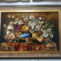 تابلو فرش دستبافت گل/تابلوفرش ماندگار نقدو اقساط