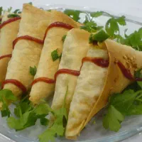 سمبوسه پیتزایی با نان ماشینی