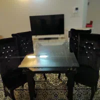 میز نهار خوری با شیشه 8میل