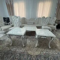 مبل استیل راش 9نفره با ناهار خوری 6نفره|مبلمان خانگی و میز عسلی|رباط‌کریم, رباط‌کریم|دیوار