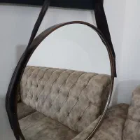 آینه گرد بند چرمی ۷۰ سانت