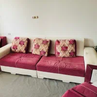 مبل ۷ نفره چوب و پارچه