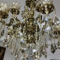 لوستر ده شاخه برنز|لوستر و چراغ آویز|قم, پردیسان|دیوار