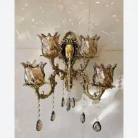 دیوارکوب برنزی و لوستر برنزی|لوستر و چراغ آویز|پاکدشت, خاتون آباد|دیوار