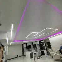 اجرا کناف کاغذ دیواری لاین نوری،کابینت پارکت کفپوش